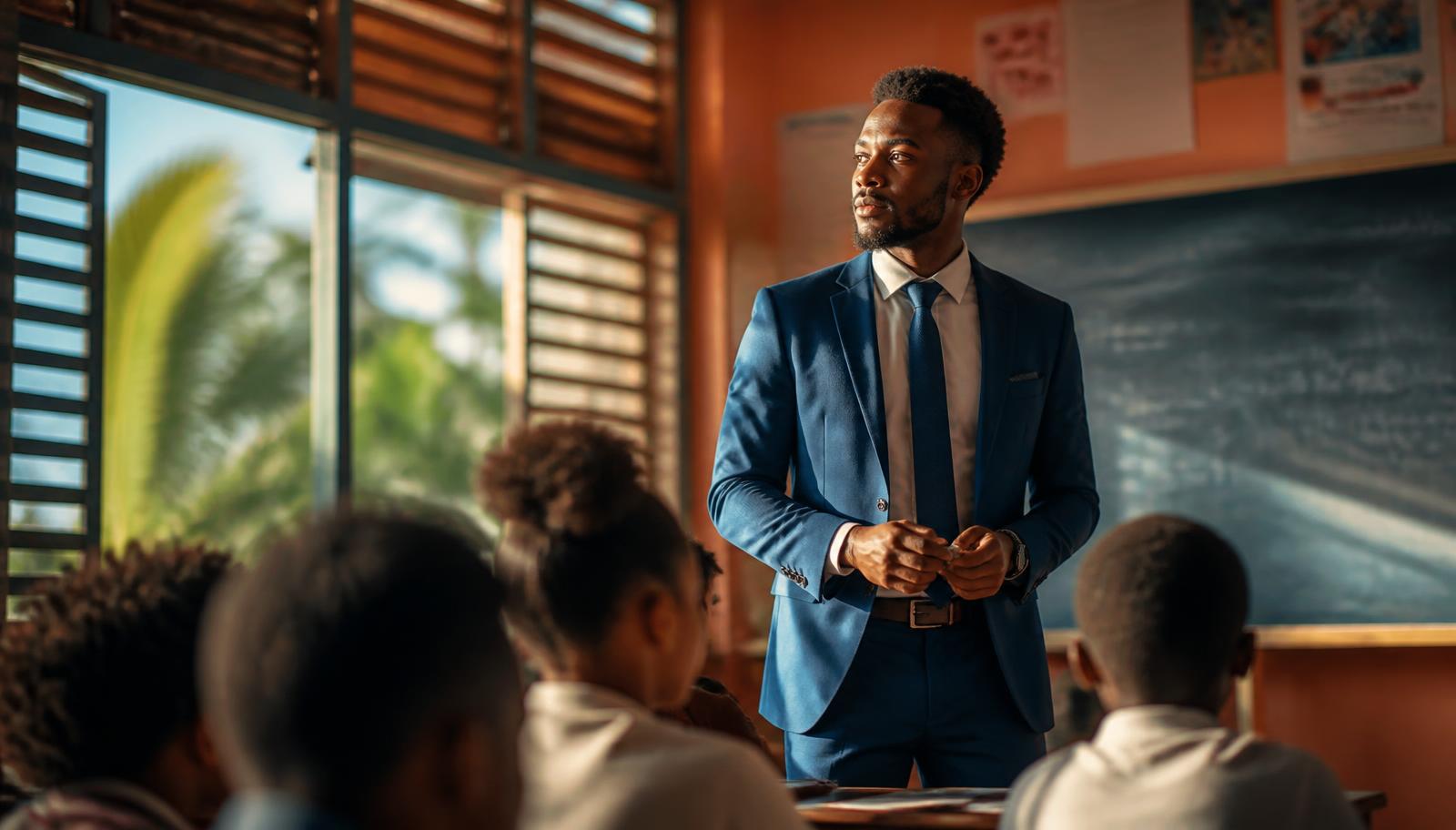 Salle de classe lumineuse en Martinique